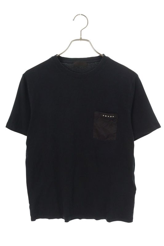 Prada Sjn250 R192 710 Nylon Pocket Rubber Logo T-shirt Men M