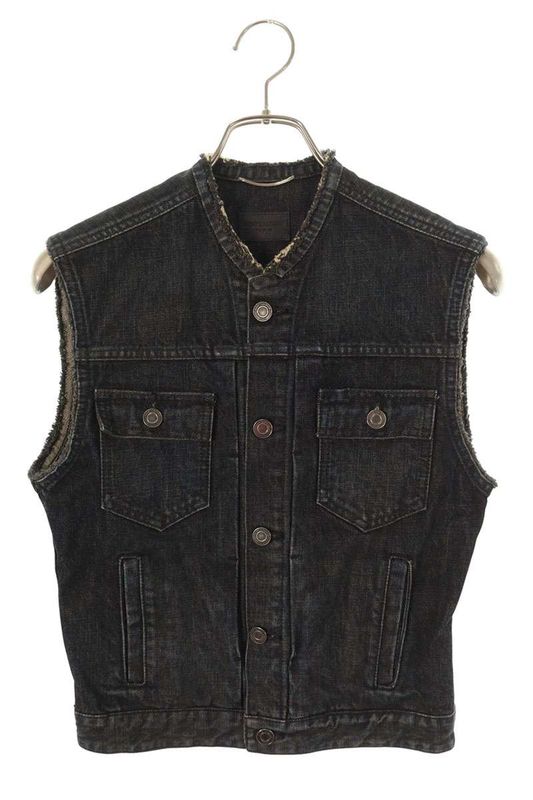 Saint Laurent Paris 315424 Yu068 Denim Vest Men's XS