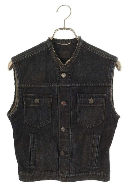 Saint Laurent Paris 315424 Yu068 Denim Vest Men's XS