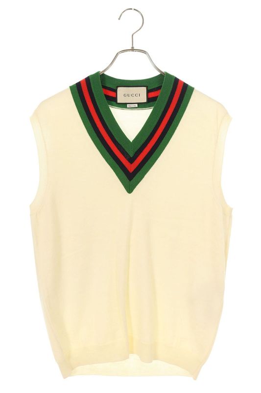 Gucci 576803 Xkauk Sherry Line V-neck Knit Vest Men's M