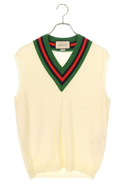Gucci 576803 Xkauk Sherry Line V-neck Knit Vest Men's M