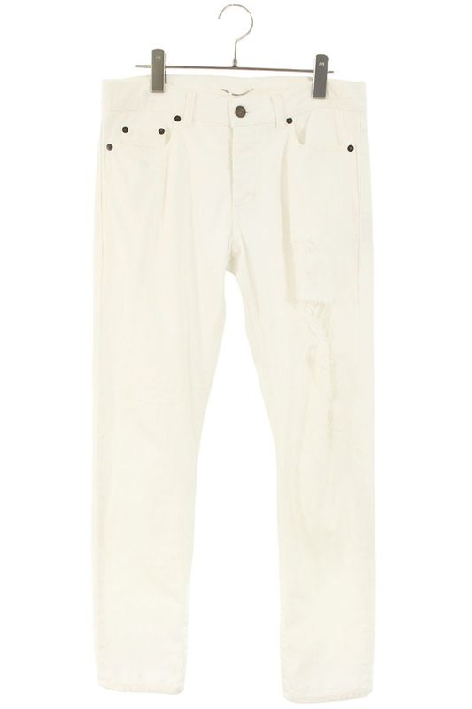 Saint Laurent Paris 551344 Yr888 Damaged Slim Long Pants Men 30