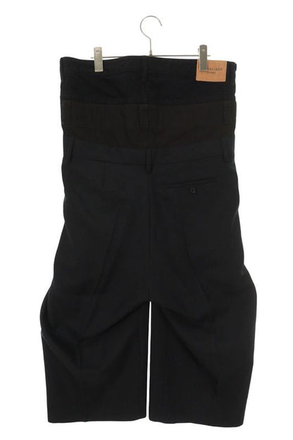 Balenciaga 808905 Tkt28 Twill Trousers With Triple Waistband Denim Docking Long