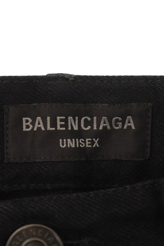 Balenciaga 808905 Tkt28 Twill Trousers With Triple Waistband Denim Docking Long