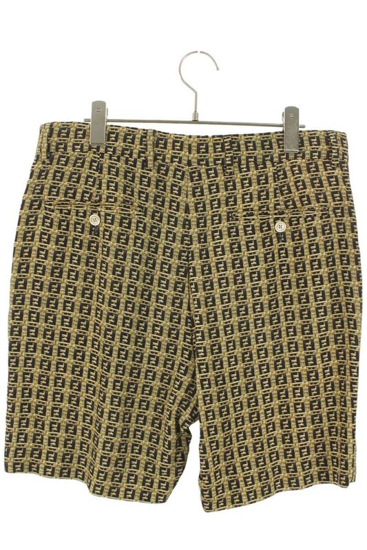 Fendi Fb0521 AFEI Zucca Allover Pattern Half Pants Men 48