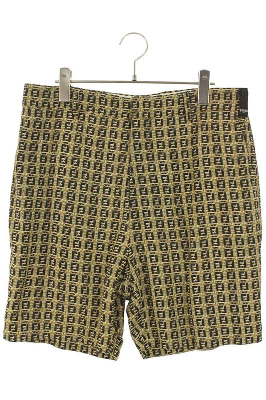 Fendi Fb0521 AFEI Zucca Allover Pattern Half Pants Men 48