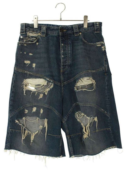 Balenciaga 8316889 Tsw71 Damaged Baggy Denim Half Pants Men's S