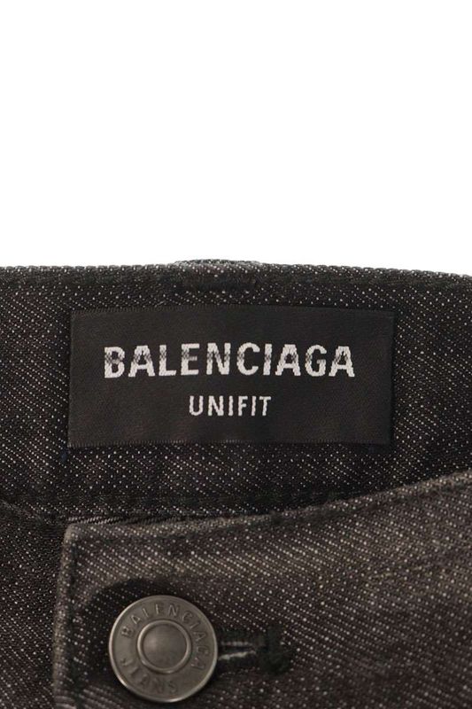Balenciaga 697833 Txe06 Damaged Destroyed Baggy Denim Pants Men's M