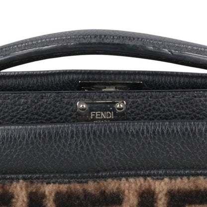 Fendi 7va422 Pea Curve Fit Mini Zucca Pattern Boa Leather Shoulder Bag Men's