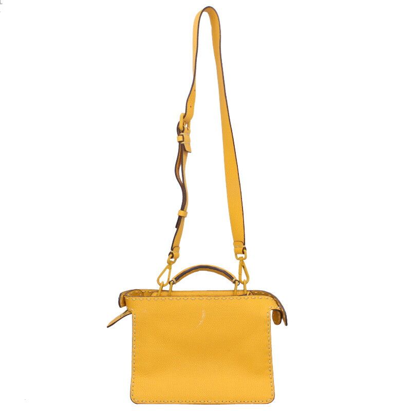 Fendi 7va530 Pea Curve Leather 2WAY Shoulder Bag Men's