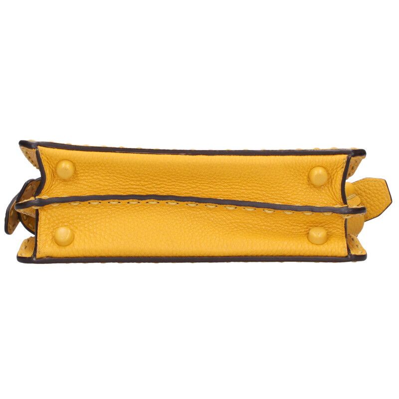 Fendi 7va530 Pea Curve Leather 2WAY Shoulder Bag Men's