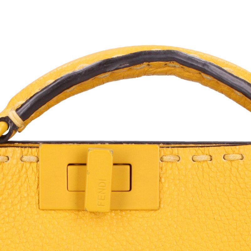 Fendi 7va530 Pea Curve Leather 2WAY Shoulder Bag Men's