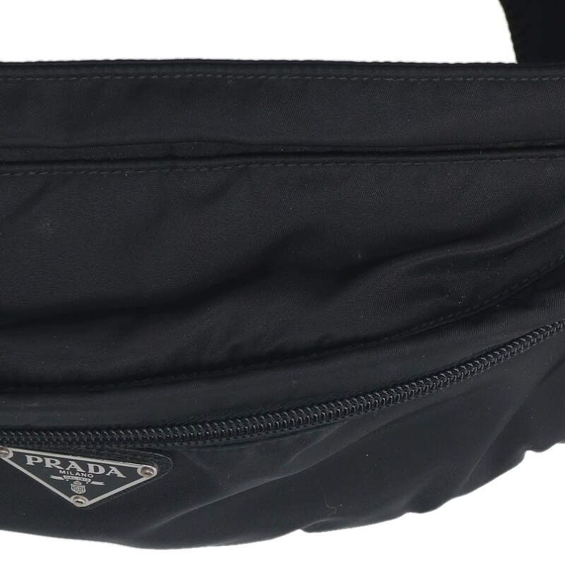 Prada 1bl011 Triangle Plate Nylon Waist Bag Men's