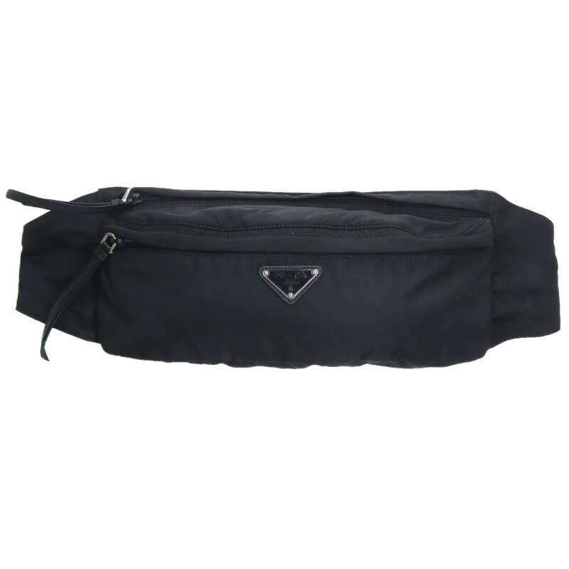 Prada 1bl011 Triangle Plate Nylon Waist Bag Men's
