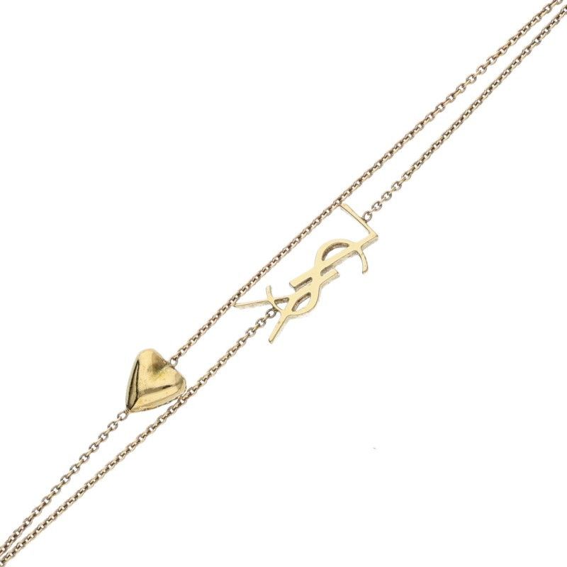 Saint Laurent Paris Cassandra Logo Necklace Men's