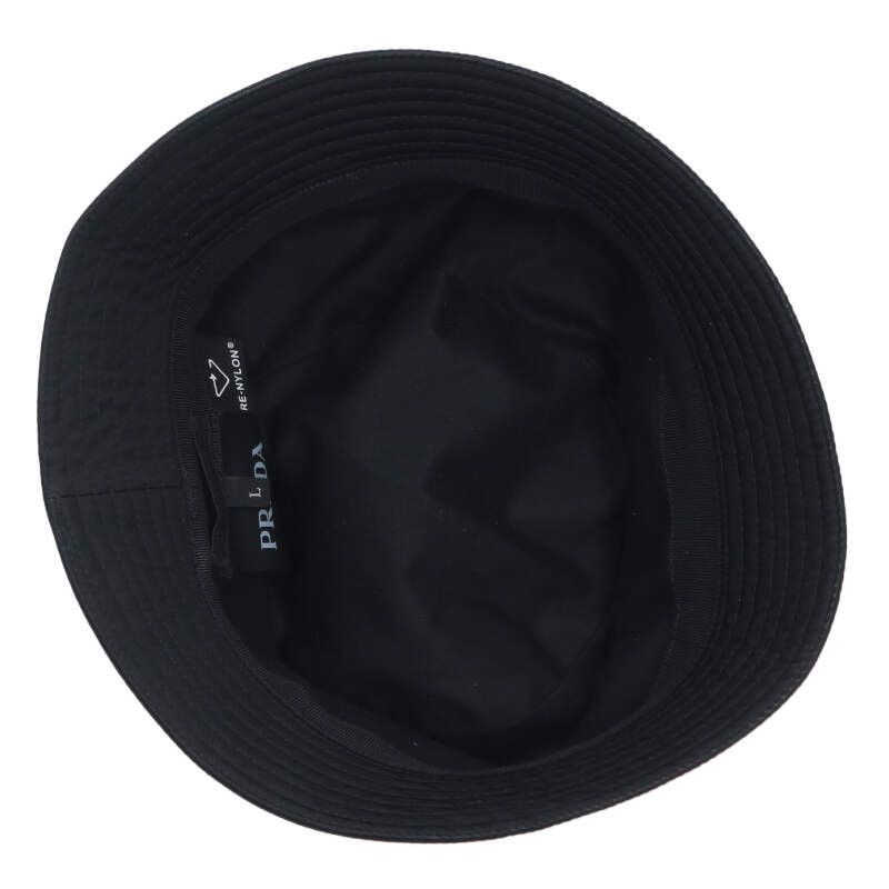 Prada 2hc137 Re-nylon Triangle Plate Nylon Bucket Hat Men's L