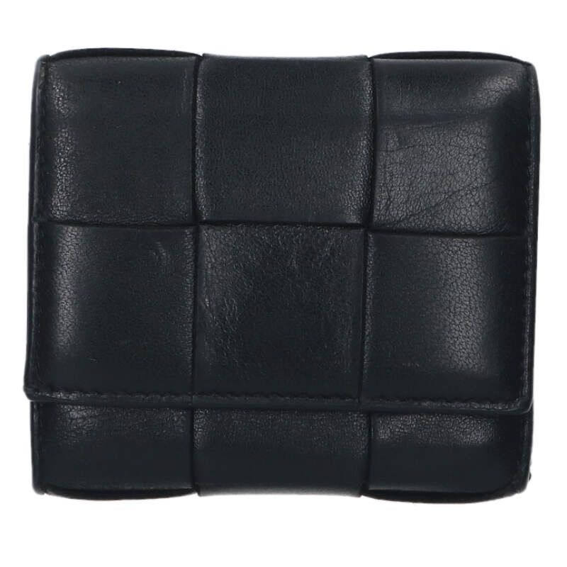 Bottega Veneta Cassette Intrecciato Trifold Leather Wallet Men's