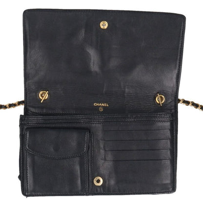 Chanel Coco Mark Caviar Skin Chain Wallet For Men