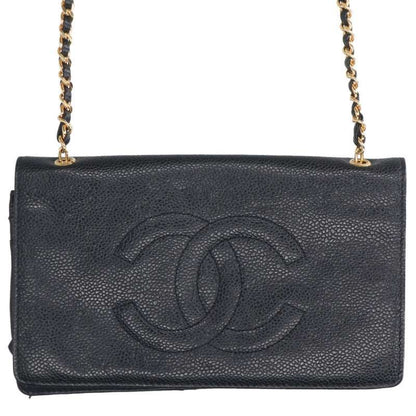 Chanel Coco Mark Caviar Skin Chain Wallet For Men