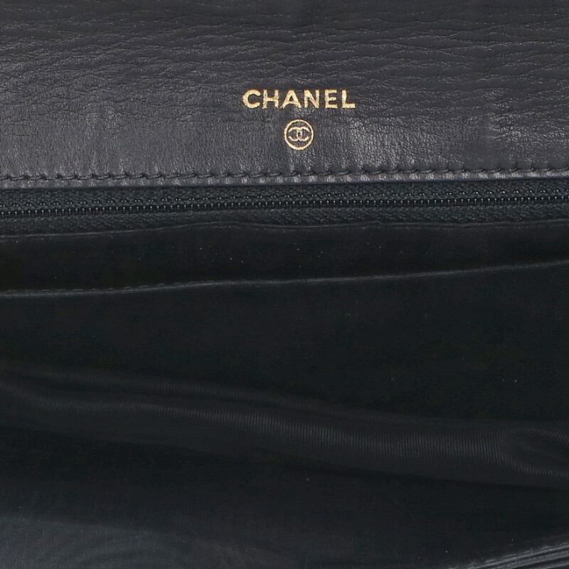 Chanel Coco Mark Caviar Skin Chain Wallet For Men