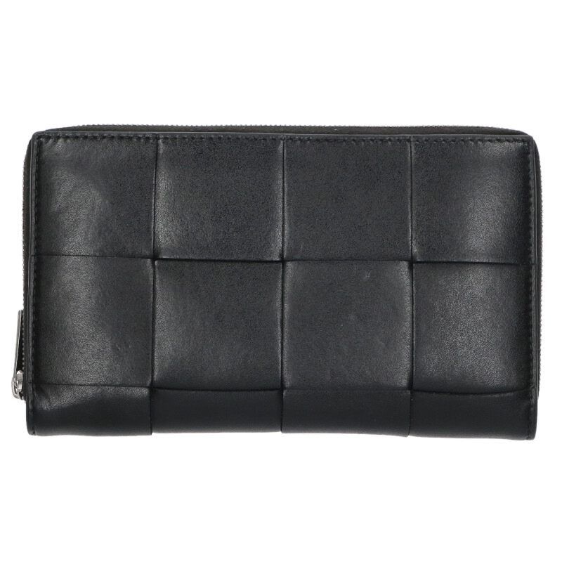 Bottega Veneta Cassette Zip Around Wallet Intrecciatoleather Wallet Men's