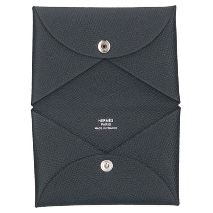 Hermes Galvi W Engraved Leather Coin Case Men's