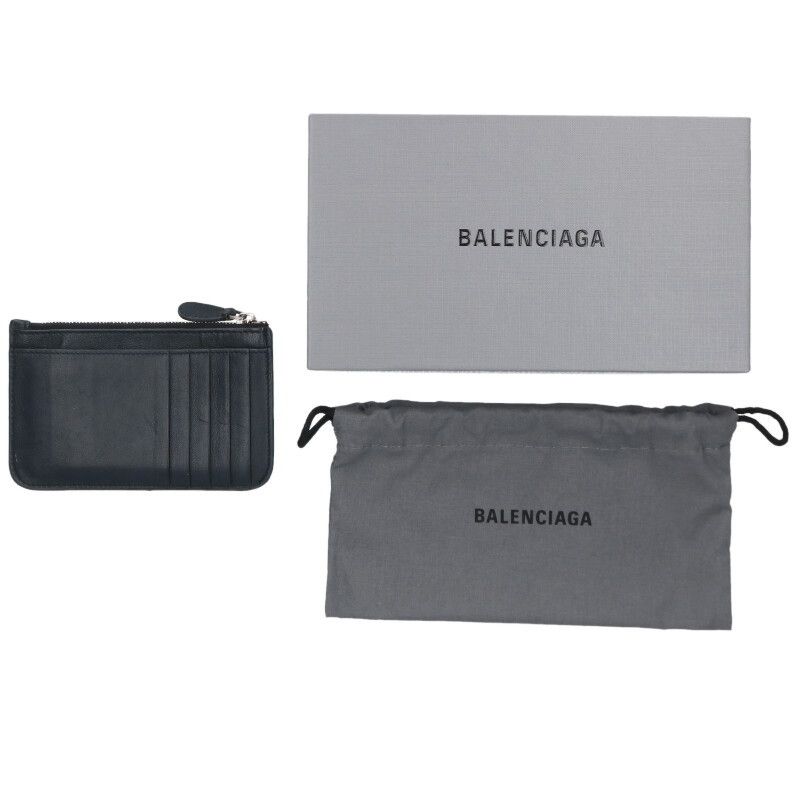 Balenciaga 658347 Leather Coin Card Case Men's