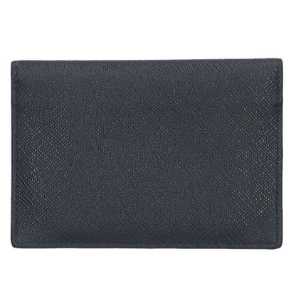 Prada Triangle Plate Saffiano Pass Card Case Men's