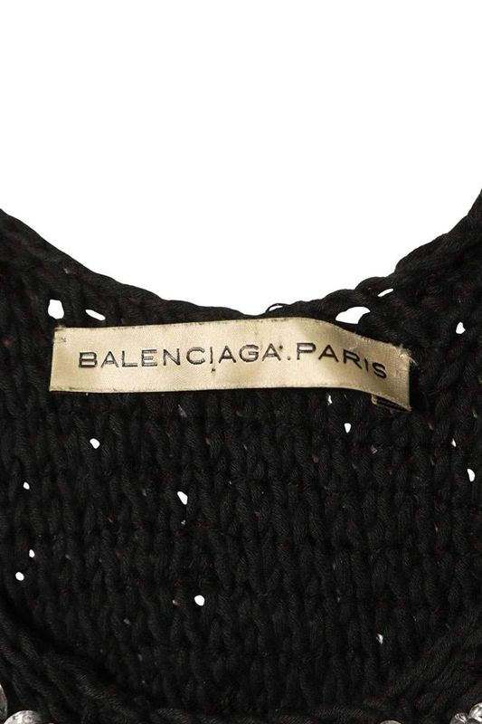 Balenciaga 215339 T7034 Sequined Design Knit Dress Women's 40