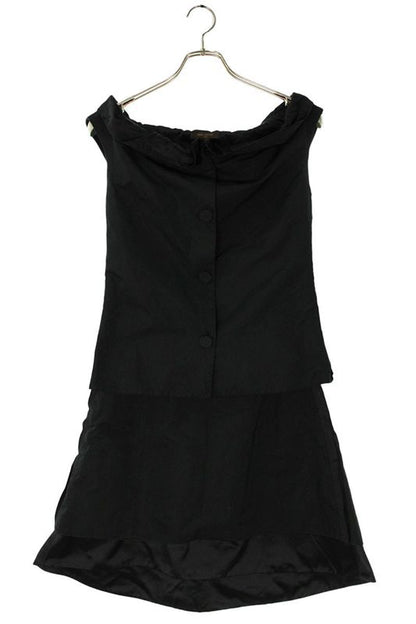 Louis Vuitton Rw131a F3bl22pfc F3sk14pfc Nylon Sleeveless Vest Flared Skirt Set