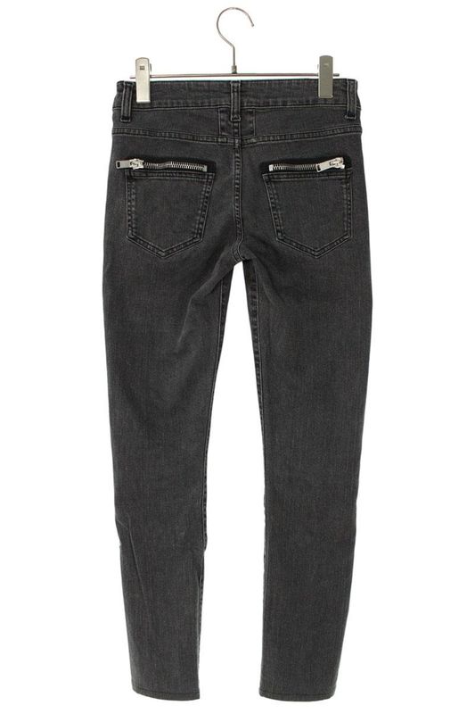 Saint Laurent Paris 342294 Ya28f Zip Pocket Skinny Denim Pants Women 26