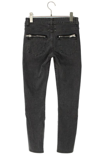 Saint Laurent Paris 342294 Ya28f Zip Pocket Skinny Denim Pants Women 26