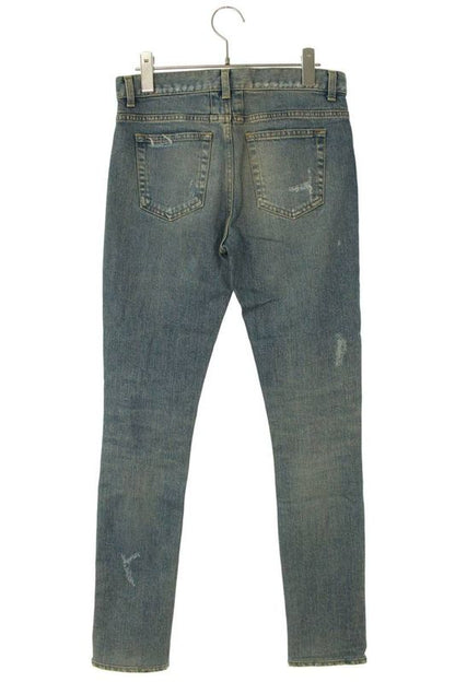 Saint Laurent Paris 396697 Y419i Crushed Denim Pants Women's 28