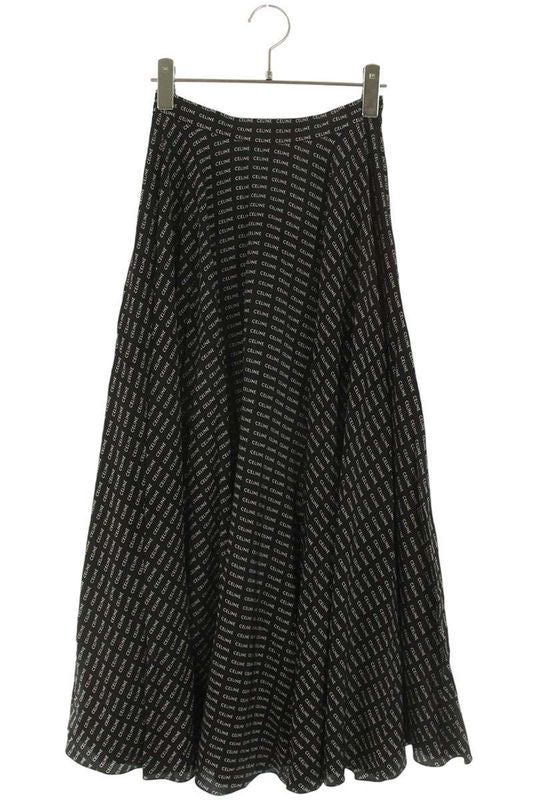 Celine 2j345843o Logo Allover Long Skirt Women 34