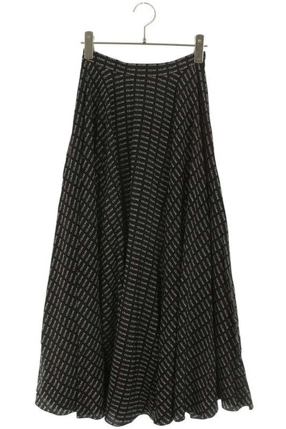 Celine 2j345843o Logo Allover Long Skirt Women 34