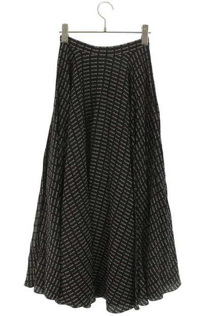 Celine 2j345843o Logo Allover Long Skirt Women 34