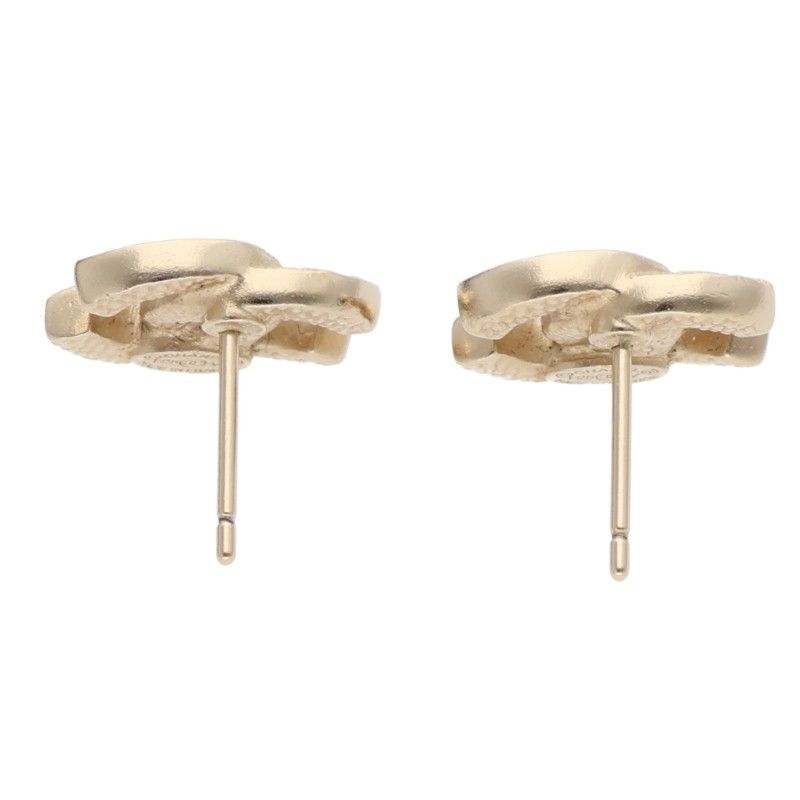 Chanel F25V Coco Mark Rhinestone Earrings Ladies