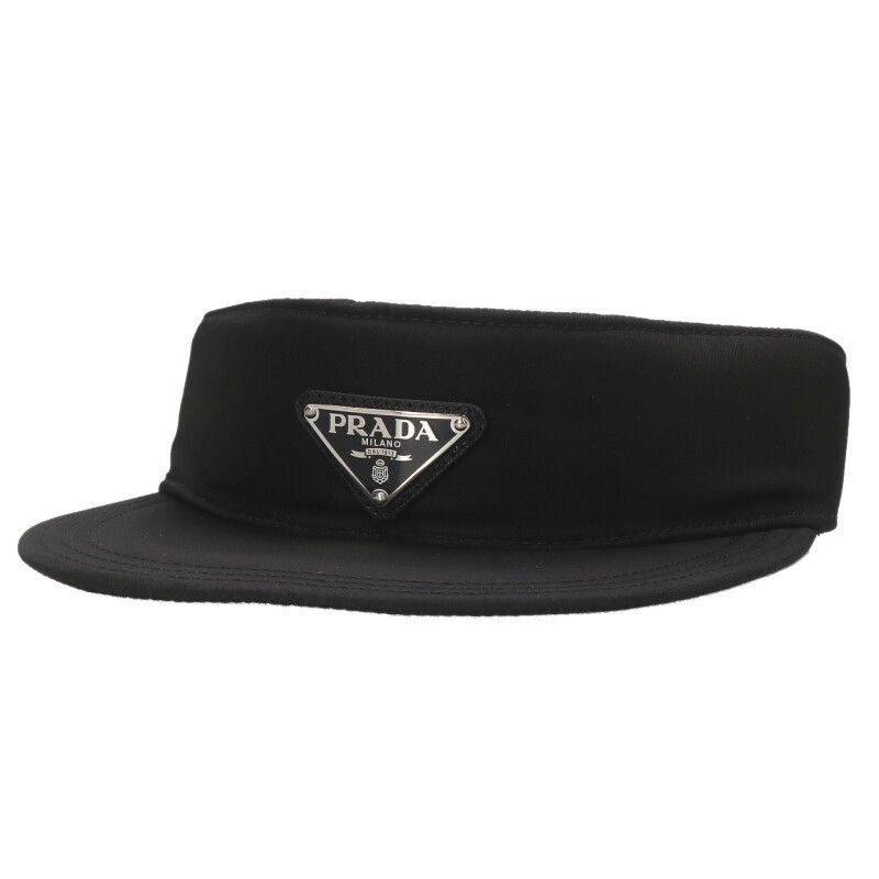 Prada Triangle Plate Nylon Sun Visor Women's S