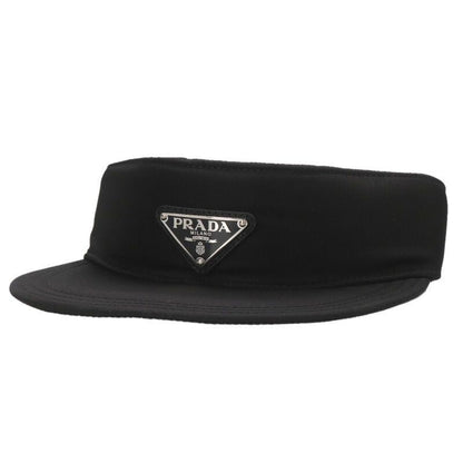 Prada Triangle Plate Nylon Sun Visor Women's S
