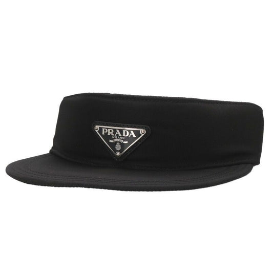 Prada Triangle Plate Nylon Sun Visor Women's S