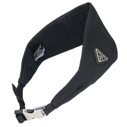 Prada Re-nylon Triangle Logo Headband Women