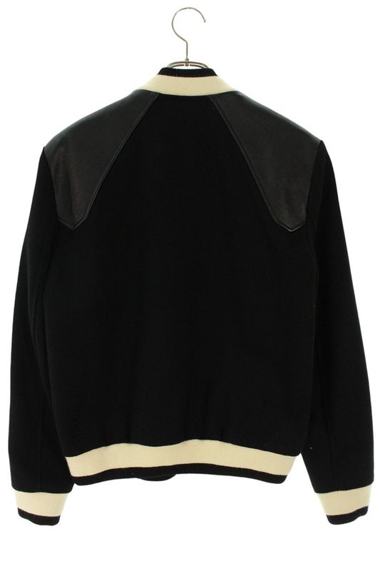 Saint Laurent Paris 583970 Y180w Shoulder Leather Cutout Zip Up Teddy Blouson