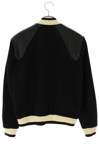 Saint Laurent Paris 583970 Y180w Shoulder Leather Cutout Zip Up Teddy Blouson