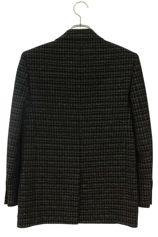 Saint Laurent Paris 644409 Y1c81 Tweed Check 1B Tailored Jacket Men's 42