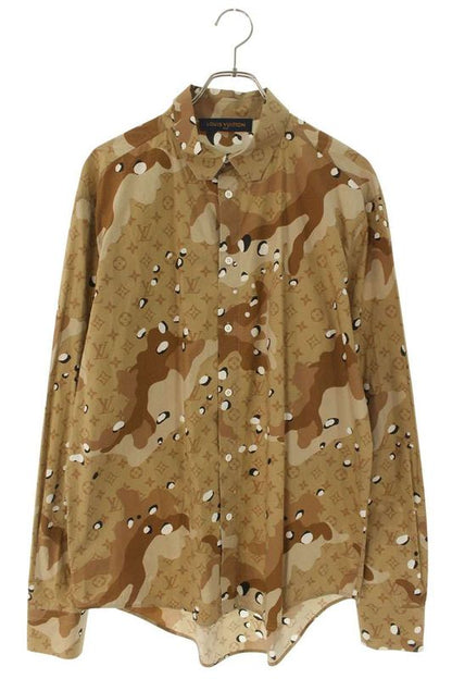 Louis Vuitton 20SS Rm201m TKJ His07w Camo DNA Océan Monogram Long Sleeve Shirt