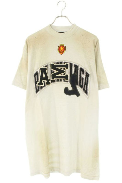 Balenciaga 739028 T0vn2 Skater Crushed Dust Finished Wappen T-shirt Men 1
