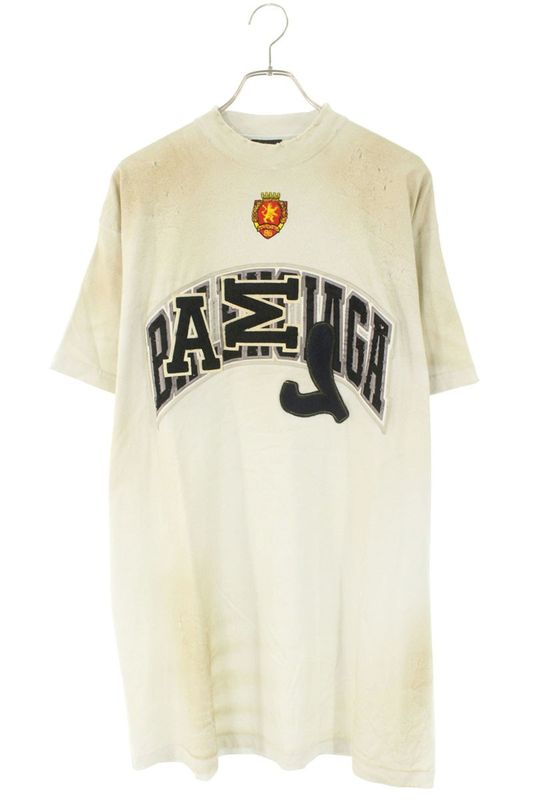 Balenciaga 739028 T0vn2 Skater Crushed Dust Finished Wappen T-shirt Men 1