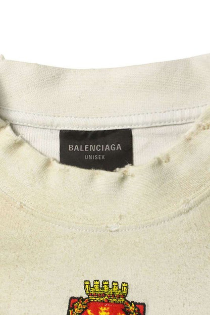 Balenciaga 739028 T0vn2 Skater Crushed Dust Finished Wappen T-shirt Men 1