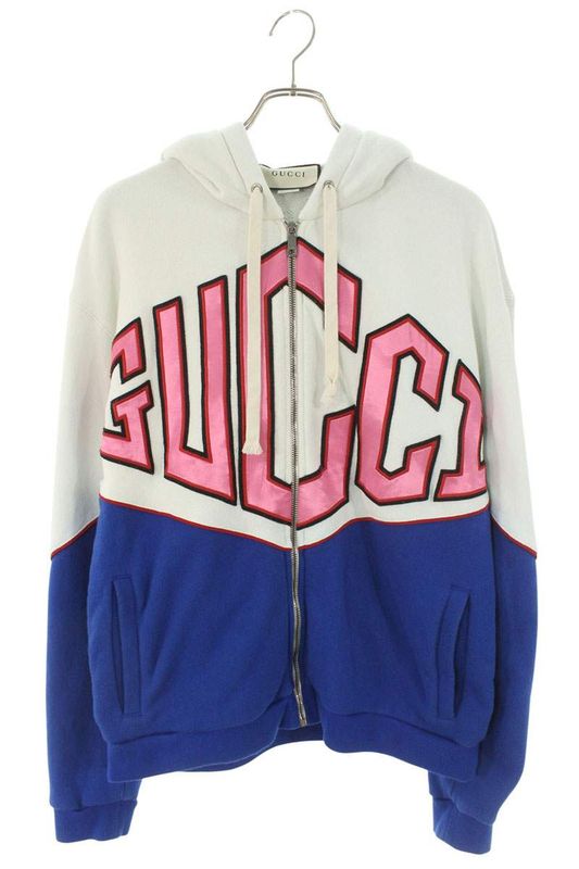 Gucci 580821 Xjbhj Logo Zip Hoodie Men's XS