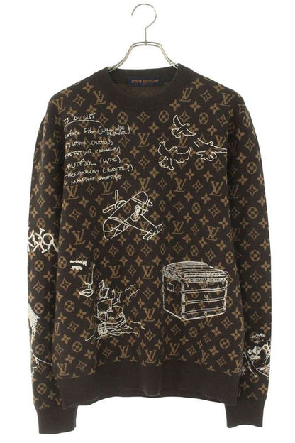 Louis Vuitton Rm232 ZLL Hpn95w Monogram Allover Crewneck Sweatshirt Men's M